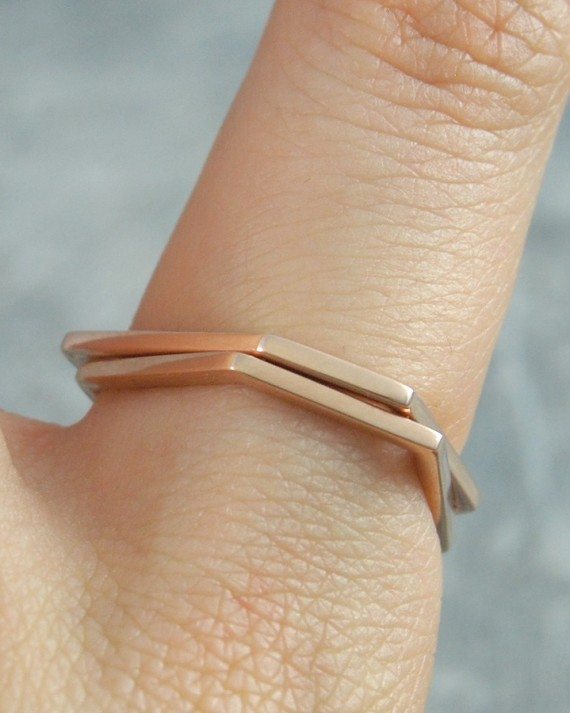 Geometric Stacking Ring in Rose Gold Reppin & Jones Jewellers