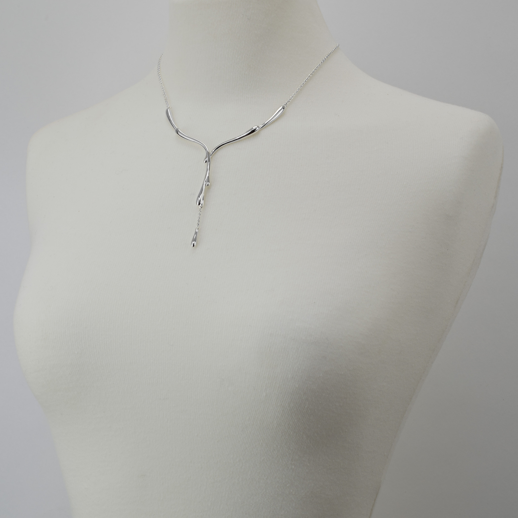 Sterling Silver Dripping Necklace by Lucy Quartermaine Reppin & Jones